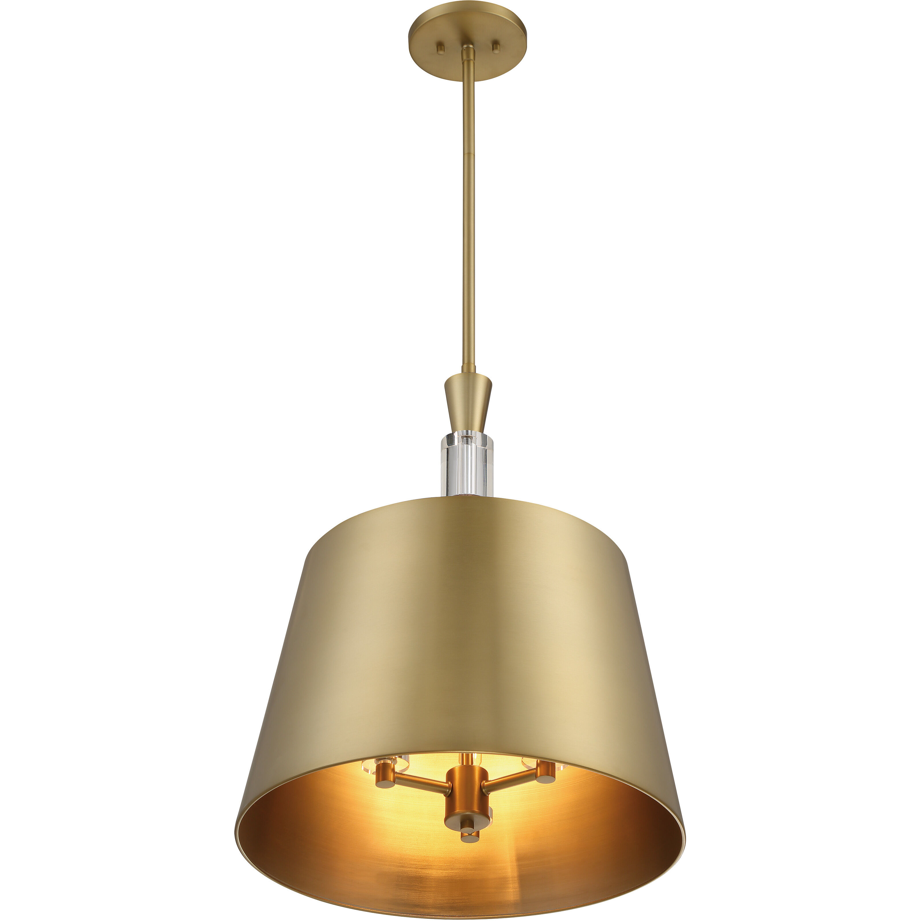 Baratti 3 Light 18.13 inch Soft Brass Pendant Ceiling Light