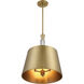Baratti 3 Light 18.13 inch Soft Brass Pendant Ceiling Light
