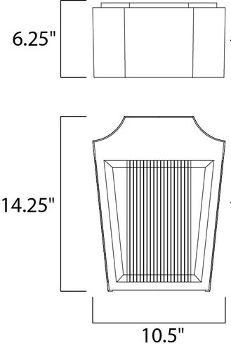 Villa LED LED 14 inch Anthracite Outdoor Wall Lantern