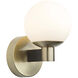 Tilbury LED 6 inch Matte Black and Brass Wall Sconce Wall Light