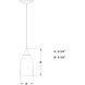 Milano LED 4.75 inch Matte Black Mini Pendant Ceiling Light in Terra Tide Glass