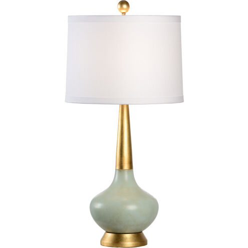 Pam Cain 29 inch 100.00 watt Celadon/Gold Table Lamp Portable Light