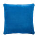 Quilted Cotton Velvet 18 X 18 inch Bright Blue Pillow Kit, Square