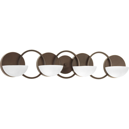 Engage 4 Light 33 inch Antique Bronze Bath Vanity Wall Light