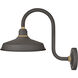 Foundry Classic Outdoor Barn Light in Museum Bronze, Gooseneck