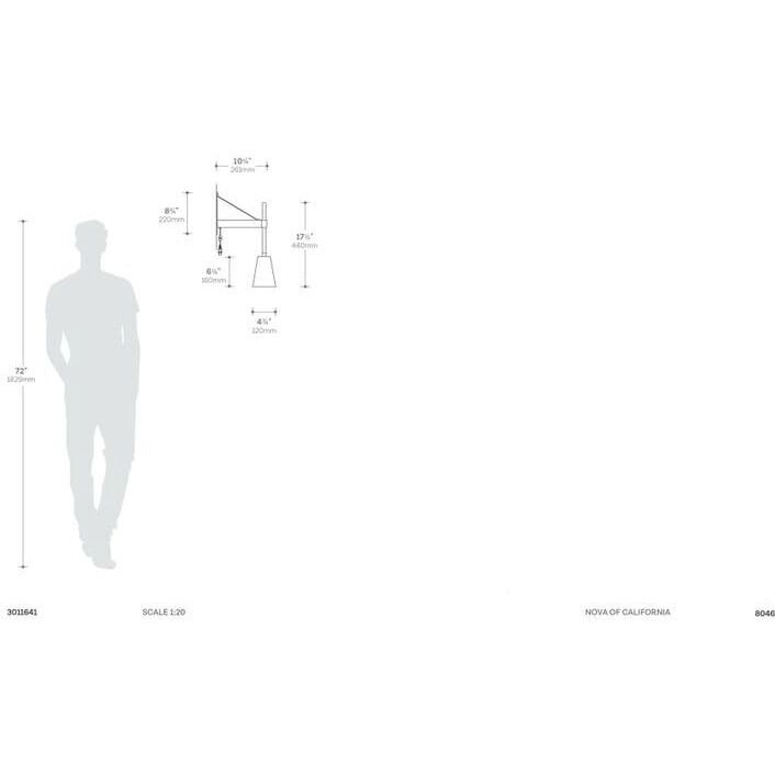 Brace 1 Light 5 inch Matte Black Wall Sconce Wall Light