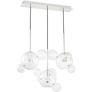 Sattelite 6 Light 44.63 inch Polished Nickel Linear Multi-Pendant Ceiling Light