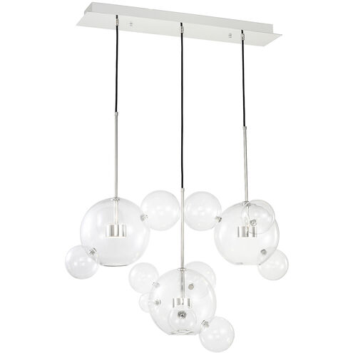 Sattelite 6 Light 44.63 inch Polished Nickel Linear Multi-Pendant Ceiling Light
