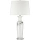 Abilene 32 inch 150 watt White with Clear Table Lamp Portable Light