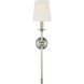 Chapman & Myers Classic LED 6.5 inch Polished Nickel Tail Sconce Wall Light