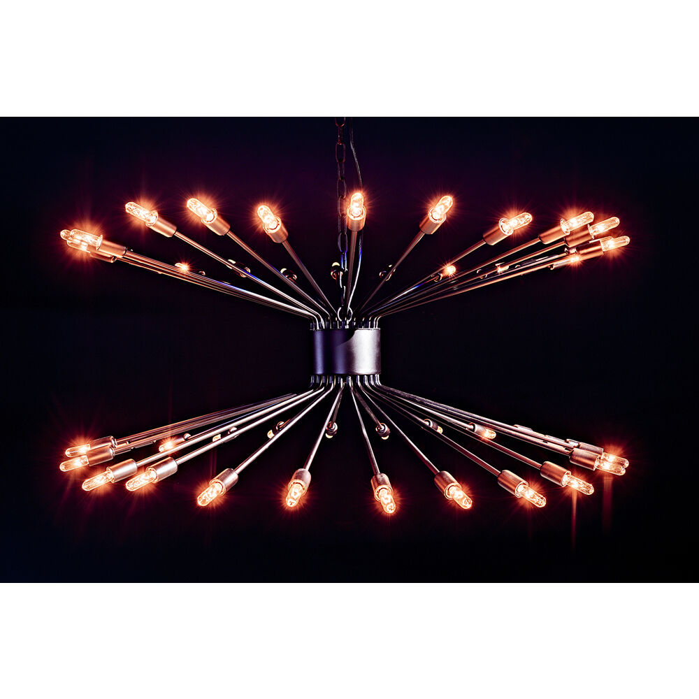 Lampberto 48 Light 45 inch Matte Black Chandelier Ceiling Light