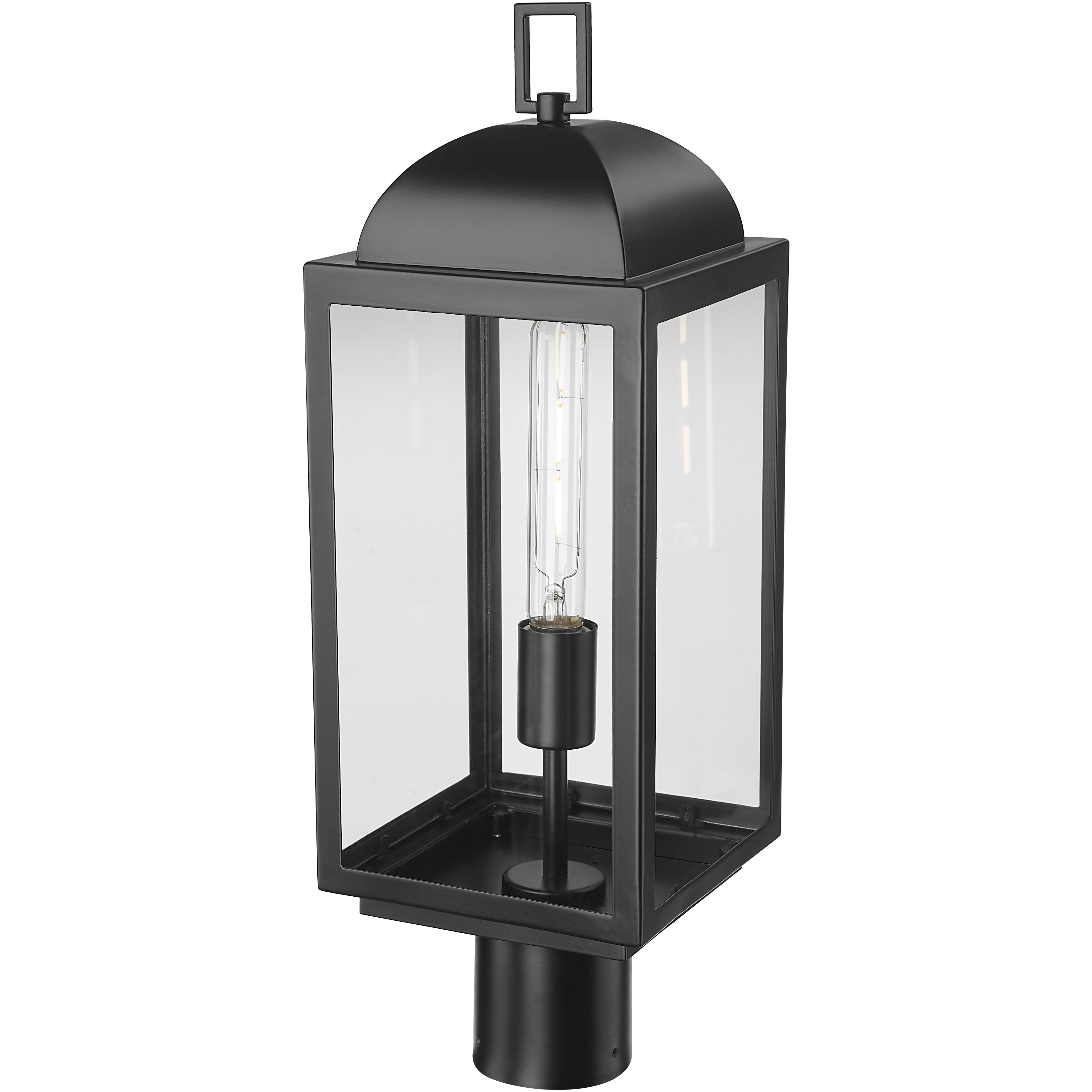 Beaufort 1 Light 21.25 inch Powder Coated Black Outdoor Post Lantern