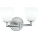 Chancellor LED 11 inch Brushed Nickel with Matte Opal Vanity Light Wall Light