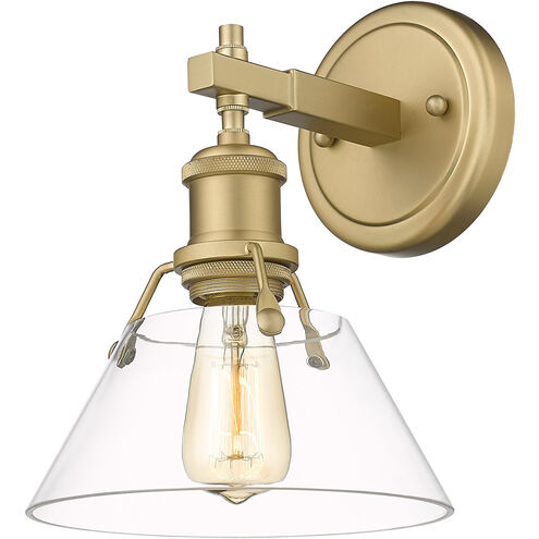 Orwell 1 Light 9 inch Brushed Champagne Bronze Bath Vanity Wall Light in Clear Glass