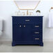 Americana 36 X 21.5 X 35 inch Blue Vanity Sink Set