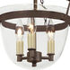 McLean 3 Light 13 inch Oil Rubbed Bronze Semi-Flush Mount Ceiling Light