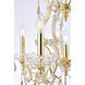 Maria Theresa 6 Light 20 inch Gold Dining Chandelier Ceiling Light in Golden Teak, Royal Cut