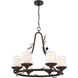 Ponderosa Ridge 6 Light 28 inch Weathered Spruce/Silver Highlights Chandelier Ceiling Light