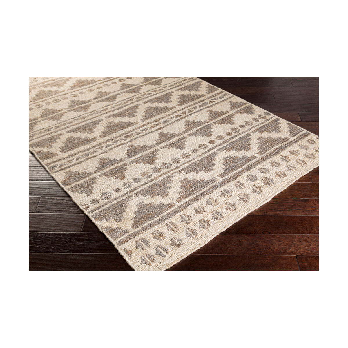 Columbia 132 X 96 inch Gray and Neutral Area Rug, Jute