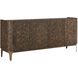 Melbourne Burl and Warm Brass 4 Door Cabinet
