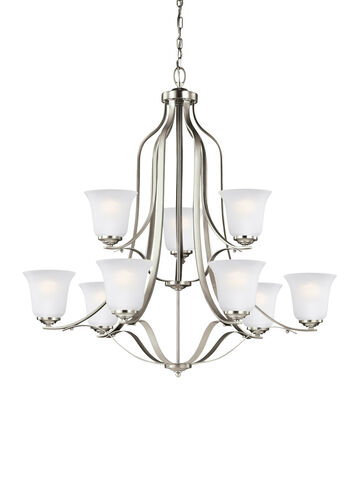 Emmons 9 Light 35 inch Brushed Nickel Chandelier Ceiling Light