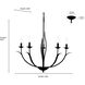 Charlize 5 Light 29.5 inch Matte Black Chandelier Ceiling Light