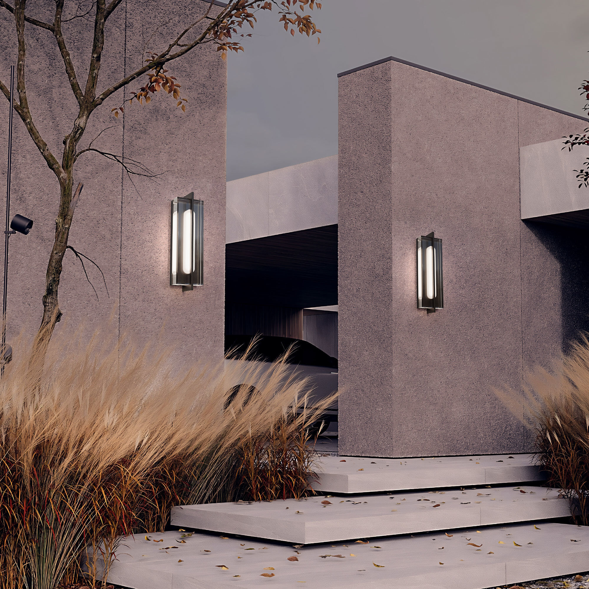 Avani LED 20 inch Sand Black Outdoor Wall Sconce