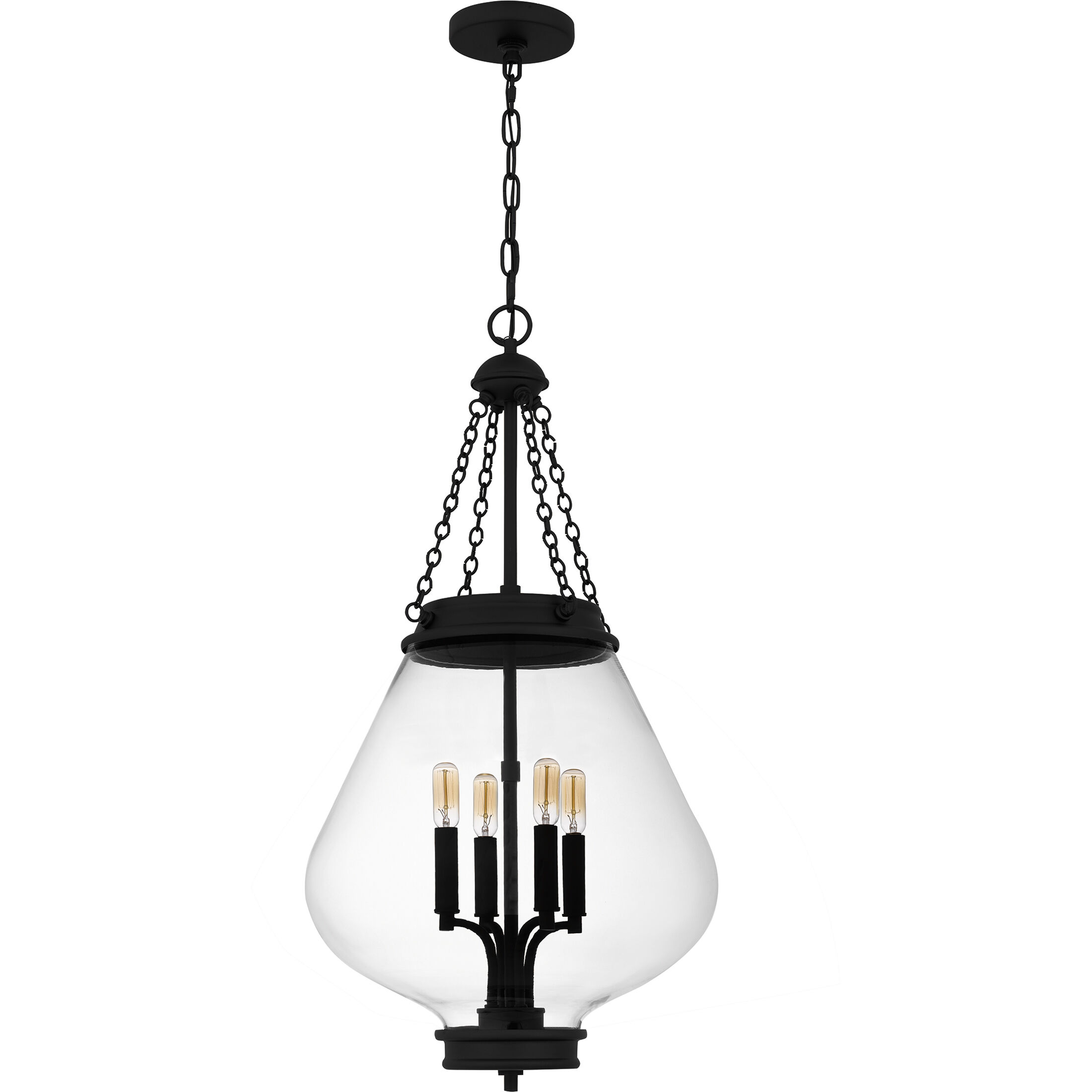 Wallace 4 Light 16 inch Matte Black Pendant Ceiling Light