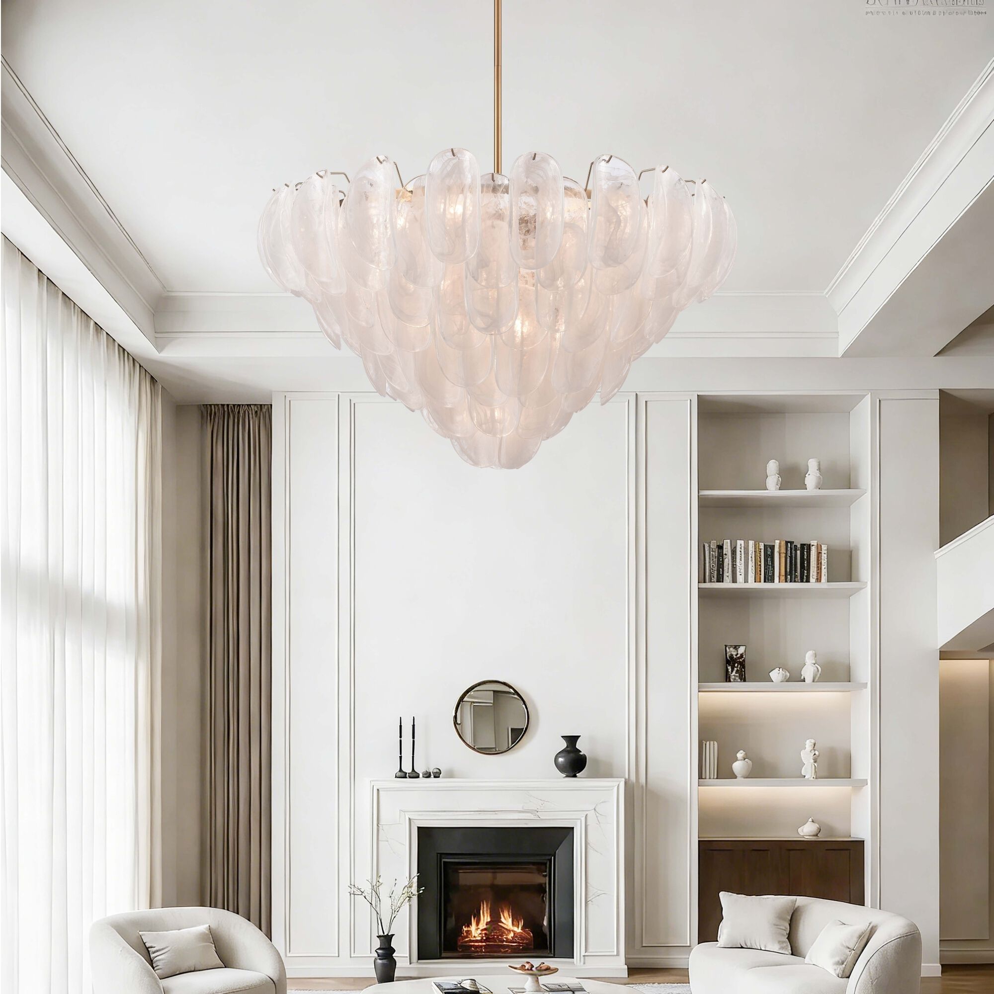 Chateau 17 Light 39.5 inch Satin Brass Pendant Ceiling Light