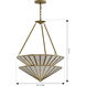 Jaxen 3 Light 24.5 inch Legacy Brass Pendant Ceiling Light