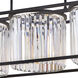 Giada 3 Light 38 inch Black Indoor Linear Chandelier Ceiling Light