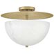 Inez LED 16.25 inch Lacquered Brass Foyer Light Ceiling Light, Semi-Flush Mount