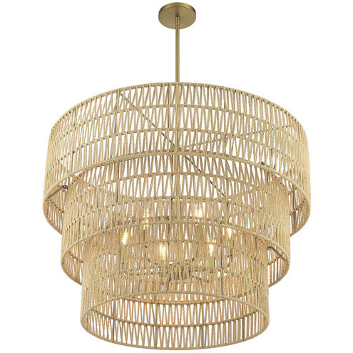 Bungalow Heaven 6 Light 32 inch Soft Brass Pendant Ceiling Light