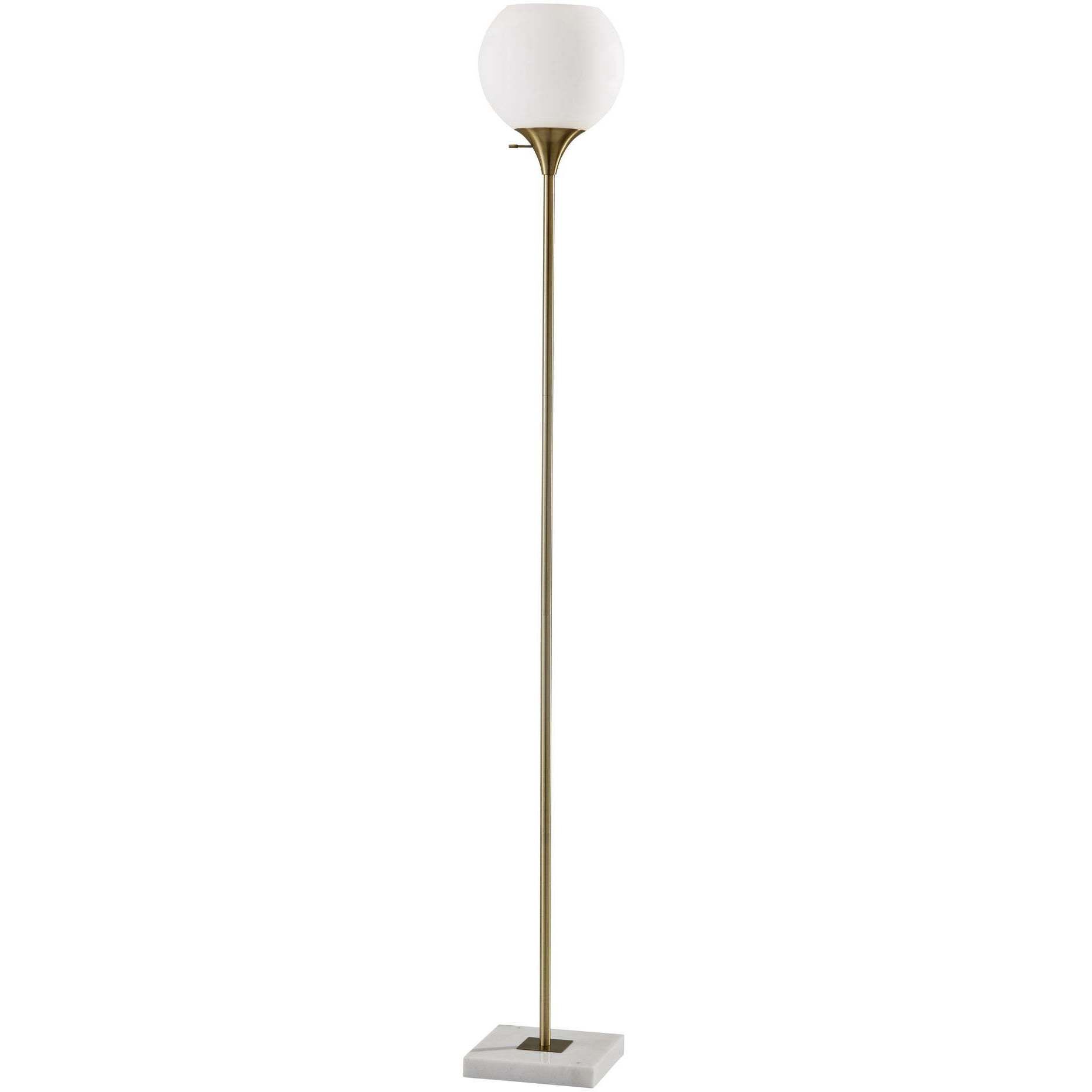Antique brass torchiere floor lamp 2025
