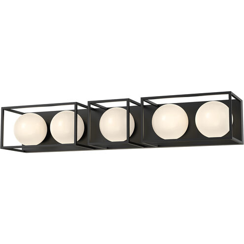 Amelia 5 Light 35.13 inch Matte Black Bath Vanity Wall Light