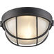 Aria 1 Light 10 inch Rust Outdoor Bulkhead