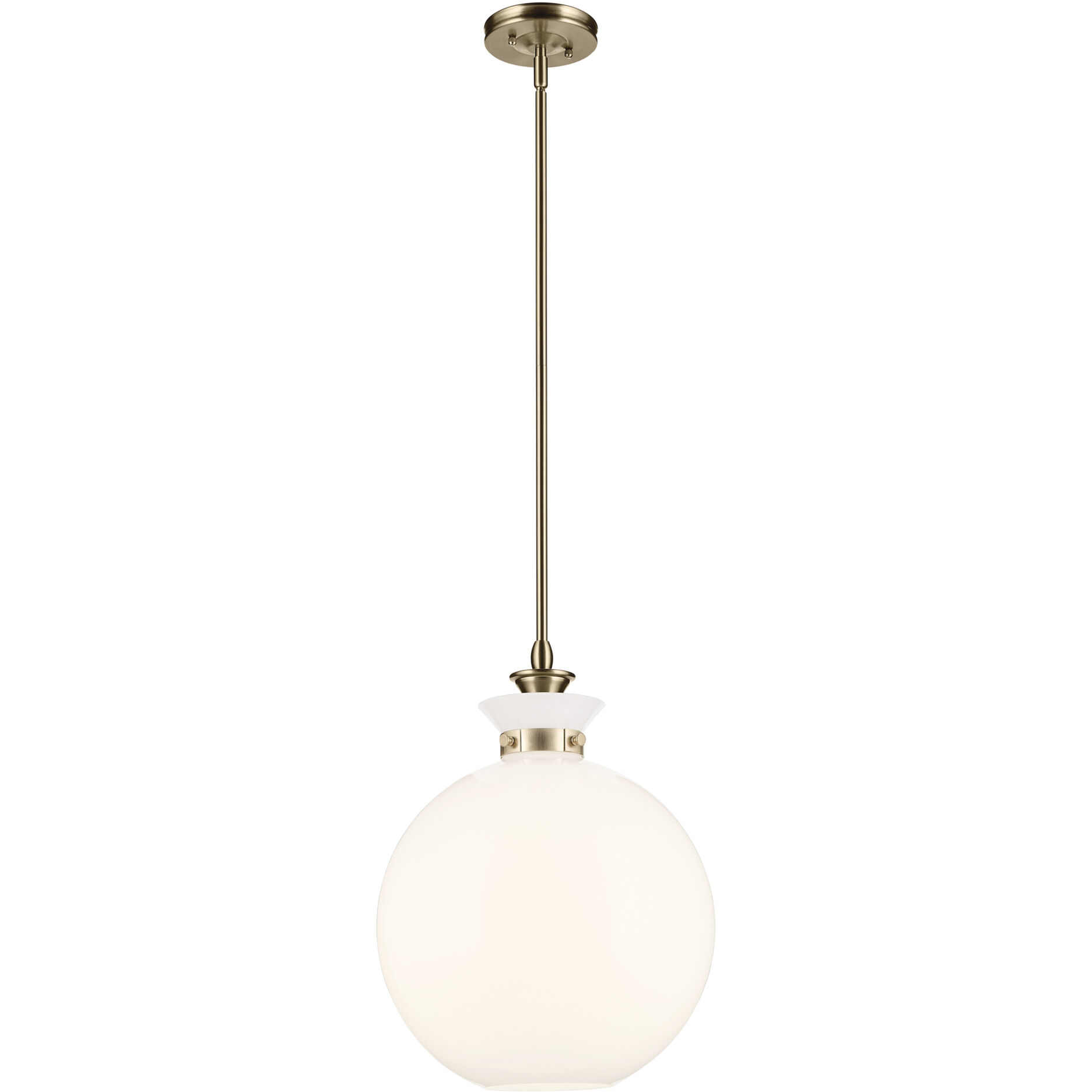 Laria 1 Light Champagne Bronze Pendant Ceiling Light in Opal
