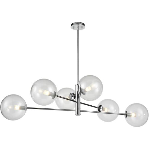 Courcelette 6 Light 47 inch Chrome Linear Ceiling Light