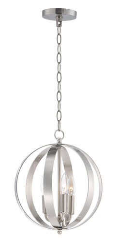 Provident 3 Light 12 inch Satin Nickel Single Pendant Ceiling Light