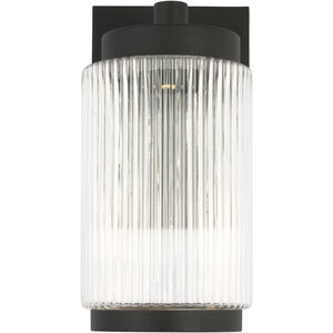 Ronde LED 10 inch Textured Black Outdoor Wall Lantern, Small