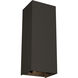 Vex LED 12 inch Bronze Outdoor Wall Light in Downlight Only, Integrated LED