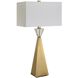 Arete 31.75 inch 150.00 watt Plated Antique Brass and Crystal Table Lamp Portable Light