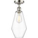Ballston Cindyrella 1 Light 7 inch Polished Nickel Semi-Flush Mount Ceiling Light in Incandescent, Clear Glass