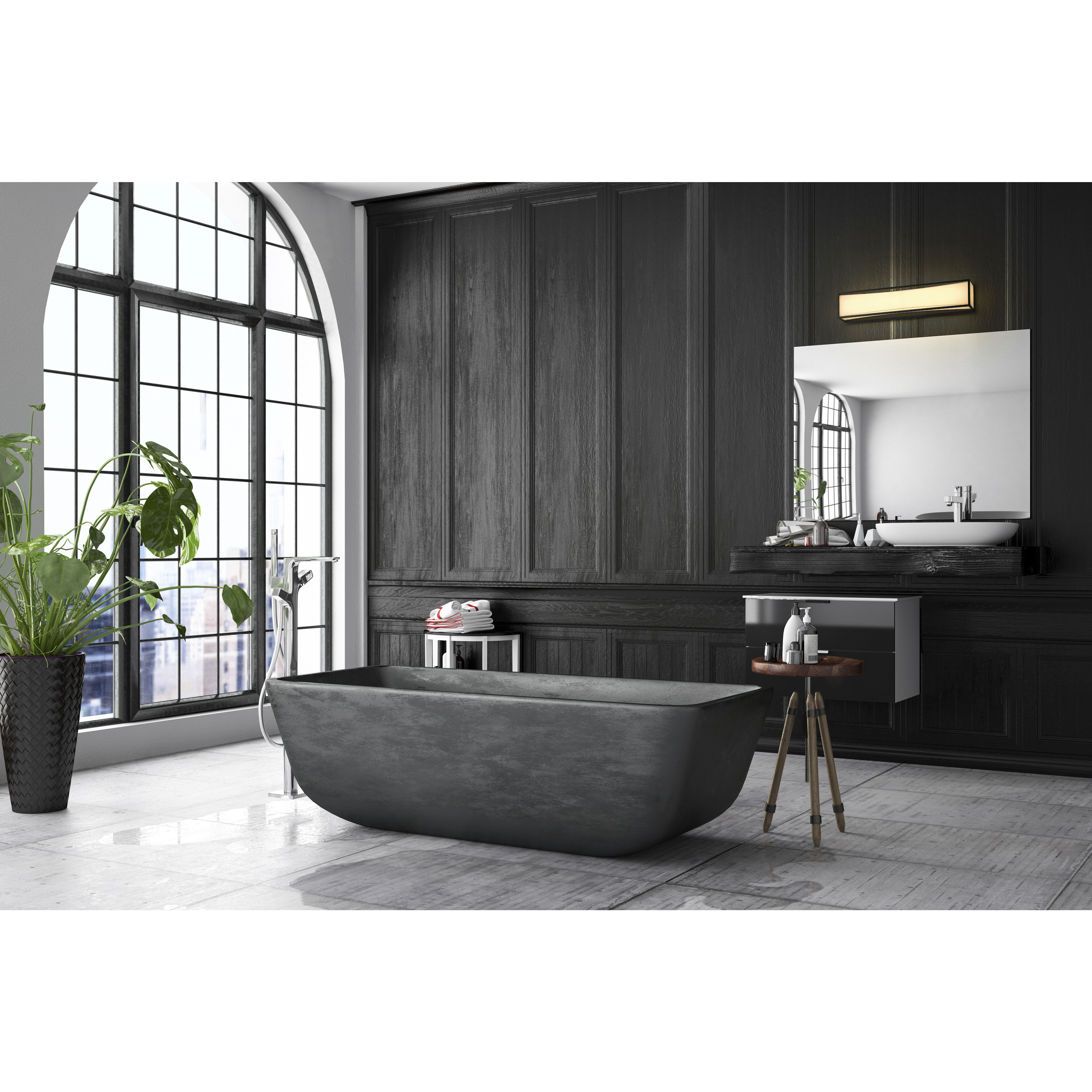 Baden LED 24 inch Matte Black Vanity Wall Light