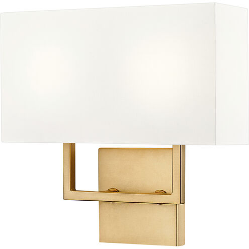 Saxon Wall Sconce Wall Light in Rubbed Brass
