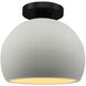 Radiance 1 Light 7 inch Matte White and Champagne Gold and Matte Black Semi Flush Ceiling Light