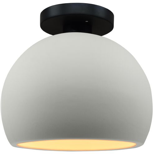 Radiance 1 Light 7 inch Matte White and Champagne Gold and Matte Black Semi Flush Ceiling Light