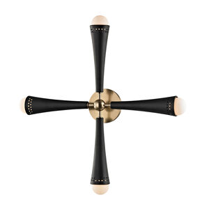 Tupelo LED 23 inch Aged Brass and Black ADA Wall Sconce Wall Light