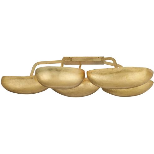 Theo 13 Light 54.5 inch Gold Leaf Flush Mount Ceiling Light
