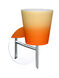 Canto 5 LED 5 inch Chrome Mini Sconce Wall Light in Bicolor Orange/Pina Glass